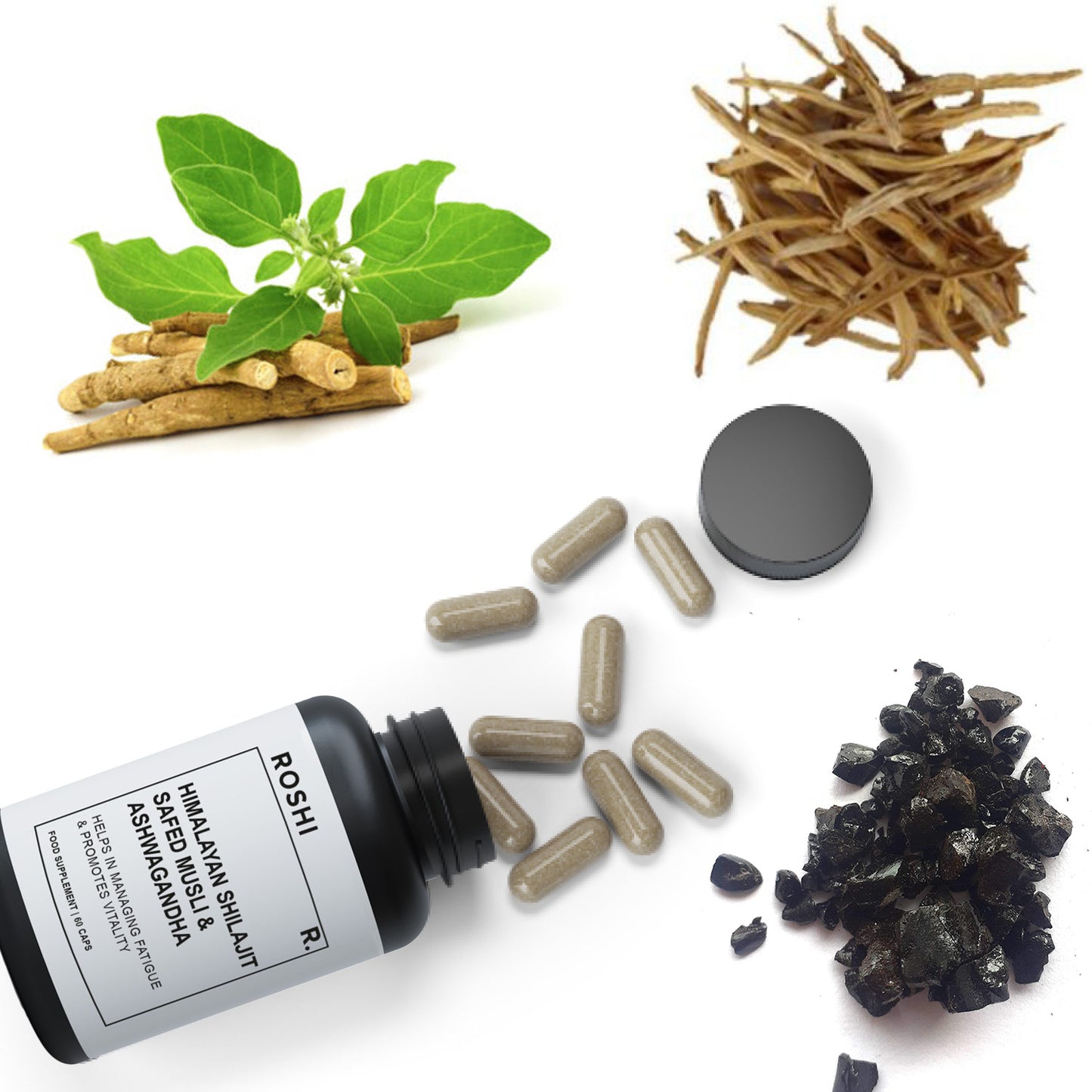 Himalayan Shilajit + Safed Musli & Ashwagandha